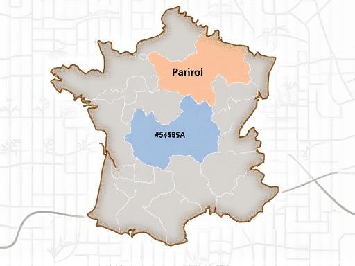 Carte du service de dépannage sur Paris