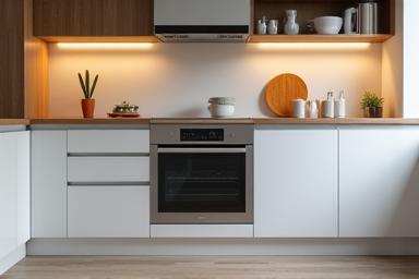 Appareil électroménager installé dans une cuisine contemporaine